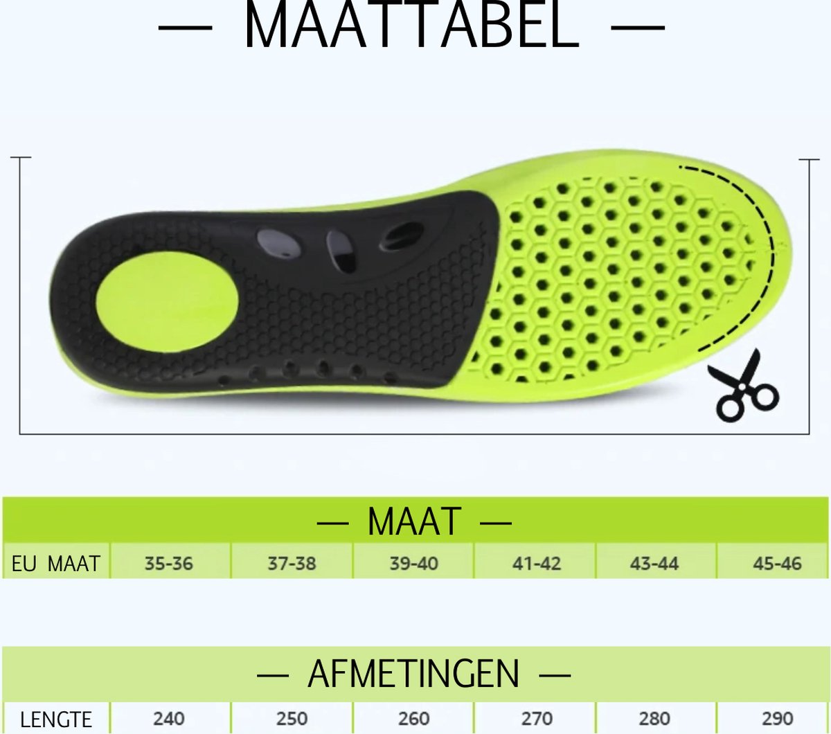Semelles Intérieures Sport Silicone Performance - Confort Course Basket Football Tennis (M 38-43)