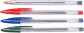 Balpen bic cristal tubo 50 m assorti | Omdoos a 50 stuk | 500 stuks