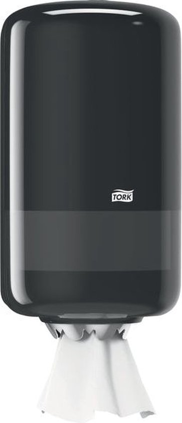 Distributeur à Papier Tork Mini M1 - Dévidage Central - Noir - Pour Toilettes Publiques Ou Bureau