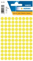Etiket herma 1834 rond 8mm fluor geel 540 stuks | Blister a 5 vel | 10 stuks