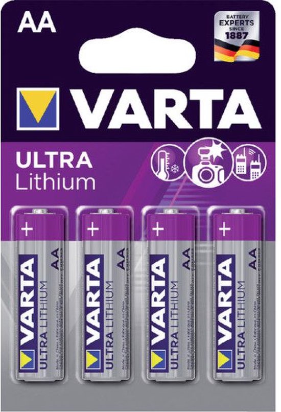 Piles AA Varta Ultra Lithium - 12 pièces (3 blisters de 4 pièces)