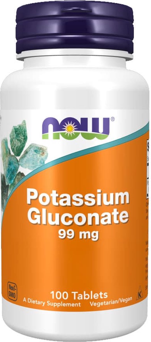 Goedkoopste NOW Foods - Potassium (Kalium) Gluconaat 99mg (100 tabletten