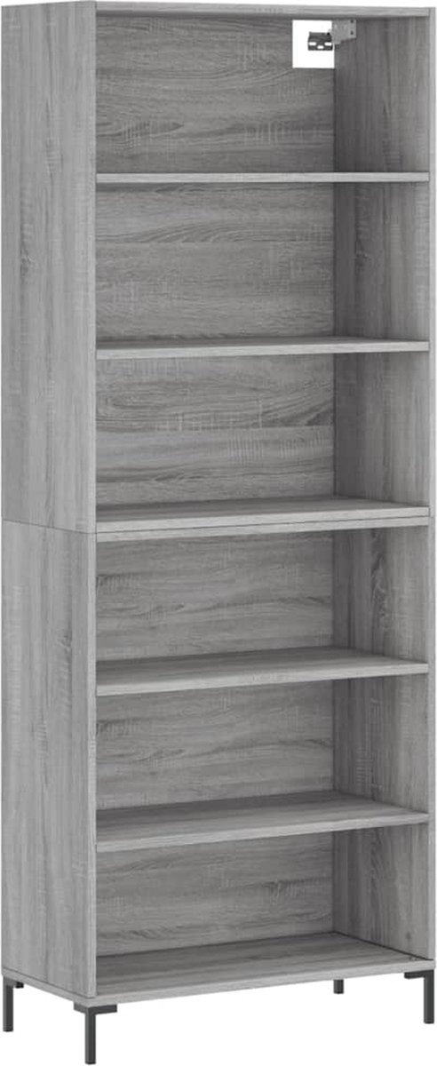 Highboard met lade Oud Hout 69,5 x 34 x 180 cm Bewerkt hout