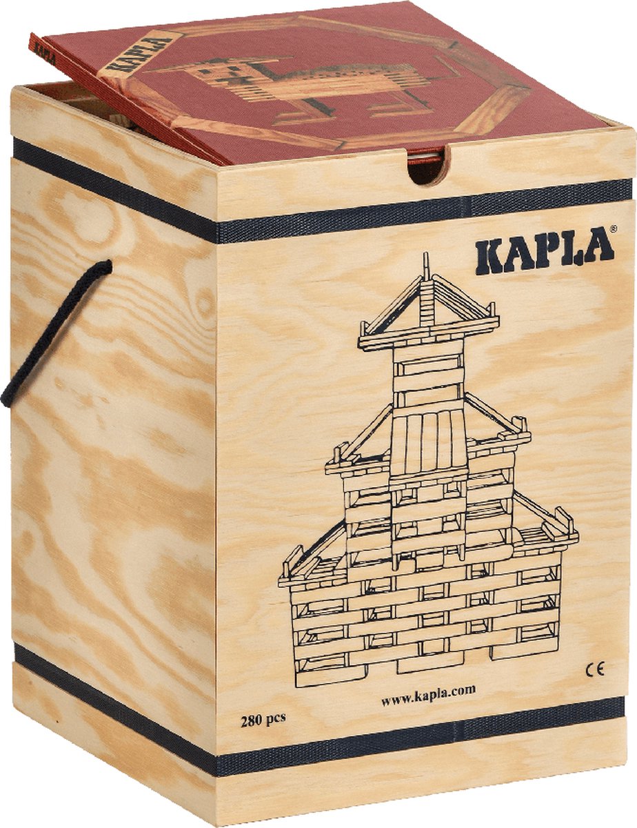 KAPLA - KAPLA Blank - Constructiespeelgoed - Voorbeeldboek - 280 Plankjes — afbeelding 2