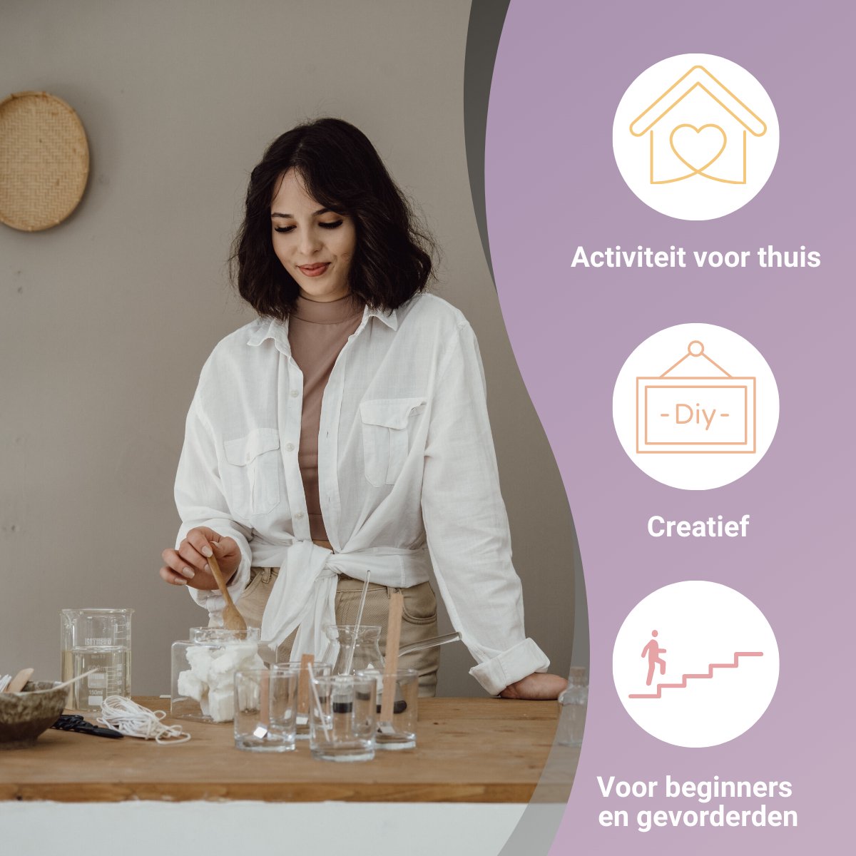 JT Products Kaarsen Maken Set - 240 Gram Soja Was - E-book - Starterspakket - Kaarsen Maken Voor Volwassenen - Candle Making Kit - Zelf Kaarsen Maken - DIY - Creatief - Soja Wax - Moederdag Cadeau - Cadeautje Voor Mama — afbeelding 10