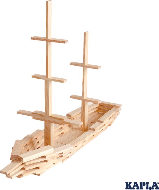 KAPLA - KAPLA Blank - Constructiespeelgoed - 200 grenenhouten plankjes