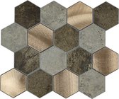 Zelfklevende Mozaïek tegels - Koper Large - plaktegels - wandtegels zelfklevend - 29,2x25,5cm