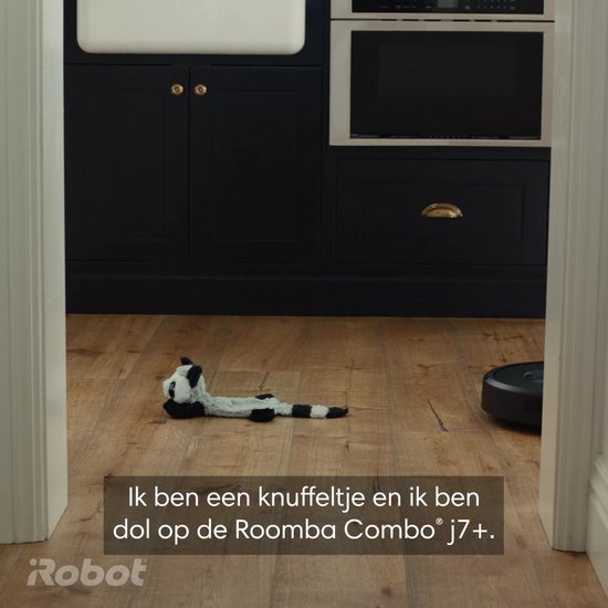 iRobot Roomba Combo j7 robot aspirateur Sans sac Noir, Acier inoxydable