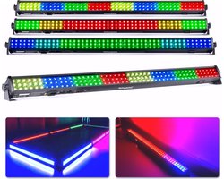 LED bars RGB - 4x BeamZ LCB144 MKII - LED bars met 144 RGB LED's - 8 secties per bar - DMX
