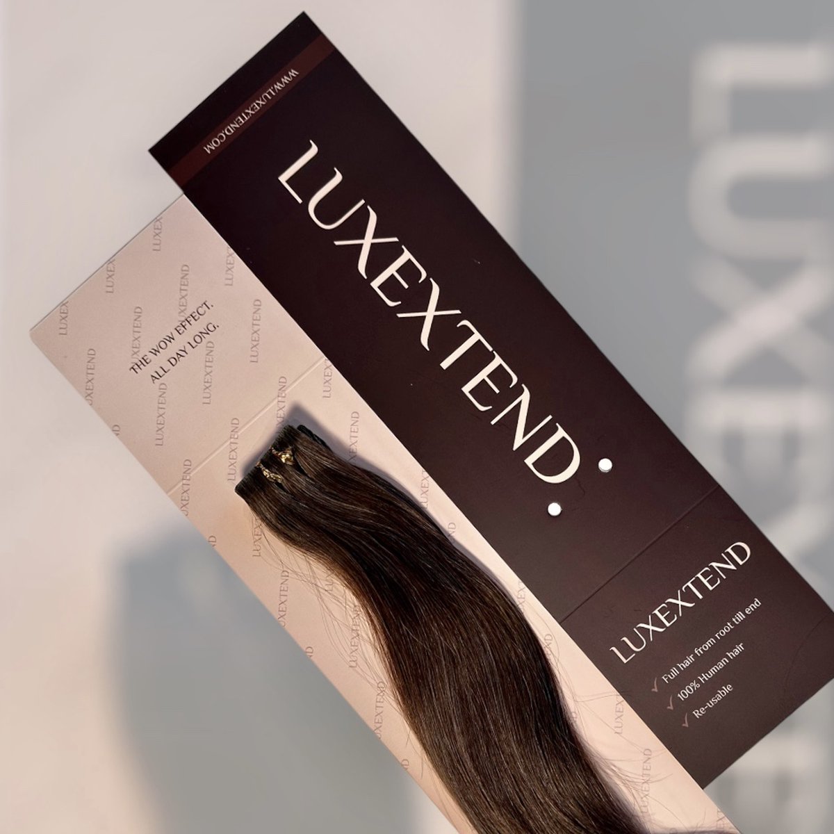 LUXEXTEND Invisible Tape Hair Extensions #2 | 10 Stuks | 25 gram