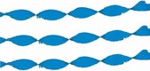 1x Guirlandes en papier crépon bleu clair 6 mètres - Guirlandes de fête pour garçon - Décoration de fête de naissance - Décoration de fête de guirlande de fête de maternité