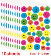 10 stuks stickervellen Smiley multicolor 16x10.5 cm