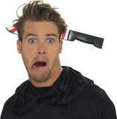 Smiffys Horror Diadeem - mes door hoofd - voor volwassenen - Halloween verkleedaccessoire