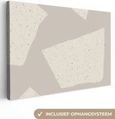 Toile Peinture Terrazzo - Abstrait - Pastel - Motifs - 90x60 cm - Décoration murale