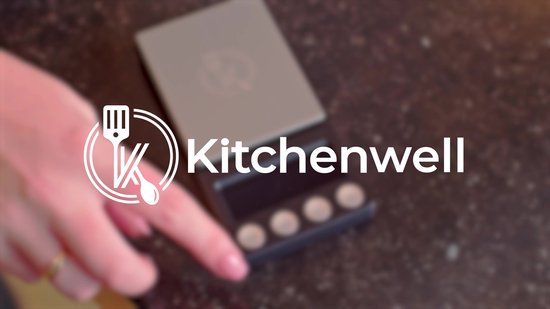 Kitchenwell digitale mini precisie keukenweegschaal wit - 0,01 tot 200 gram - 14.2 x 7.5 cm - pocket scale op batterij - weegschaal keuken