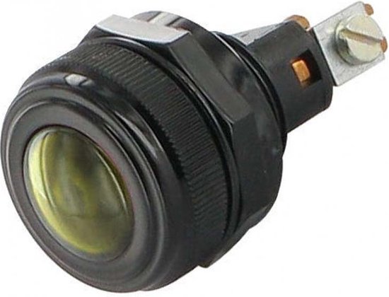 Lampe témoin Raccord W2x4,6d - 17,5mm - 12/24V - Jaune