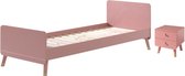 Vipack Bed Billy met nachtkast - 90 x 200 cm - roze