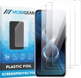 Mobigear Screenprotector geschikt voor ASUS Zenfone 8 | Mobigear Screenprotector Folie - Case Friendly (3-Pack)