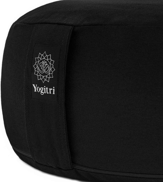 Yogitri Meditatiekussen ECO Raja rond - Nachtzwart van Yogitri — afbeelding 3