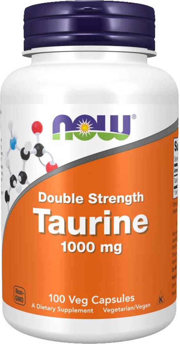 Taurine 1000mg Double Strength - 100 veggie caps - Now Foods