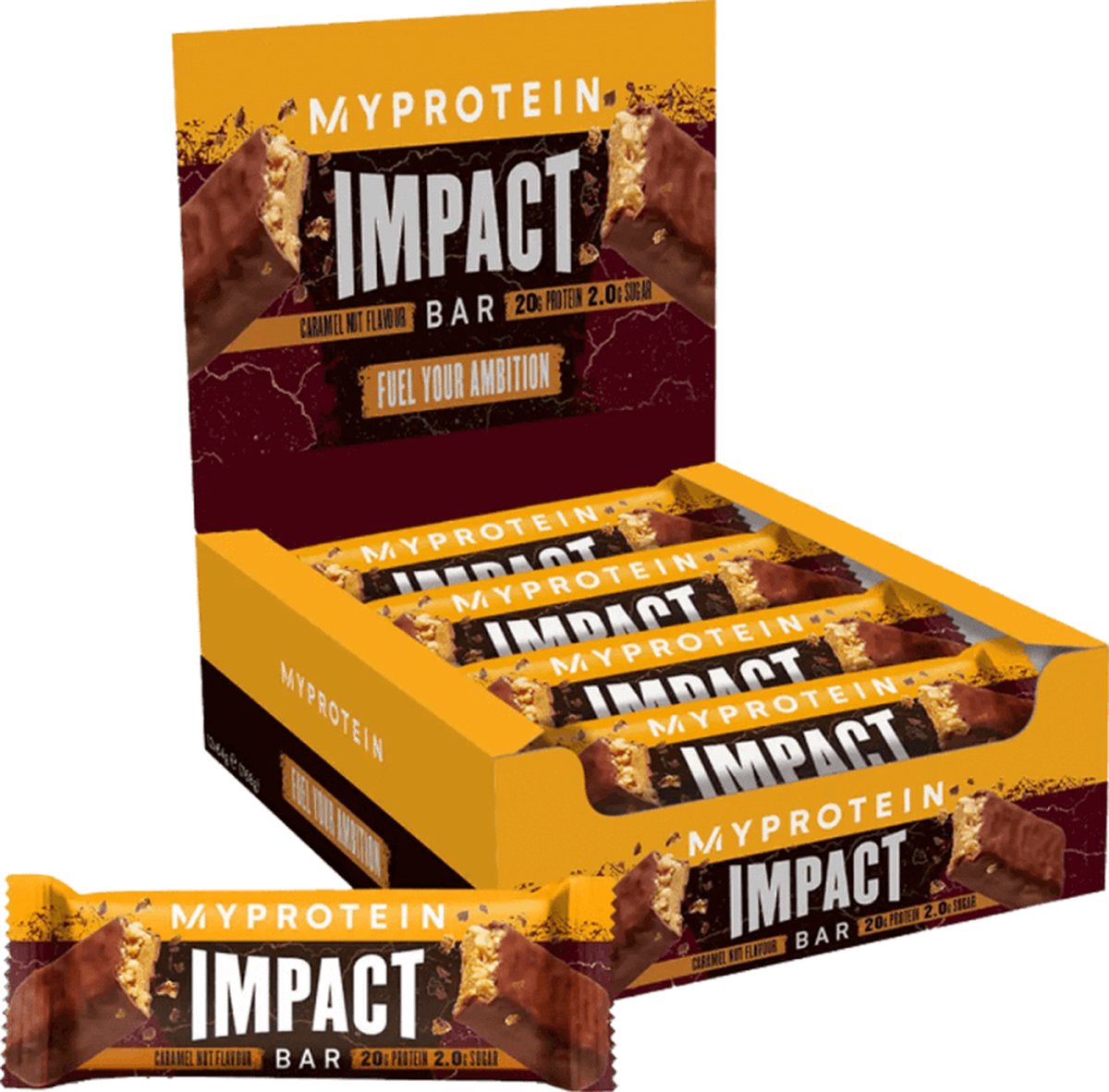 12x MyProtein Impact Protein Caramel Reep | 64 g