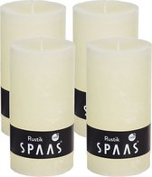 SPAAS Kaarsen - Rustieke kaarsen 68/130 mm - Stompkaars - 60 branduren - Ivoor - 4 stuks - Voordeelverpakking