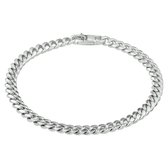 Zilver Gerhodineerde Armband geslepen gourmet 4 1332396