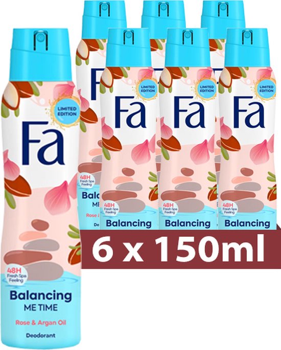 Fa Moments Balance Me Time - Deodorant Spray - Voordeelverpakking - 6 x 150 ml