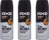 Axe Deodorant Dry - Collision Leather & Cookies - Voordeelverpakking  3 x 150 ml