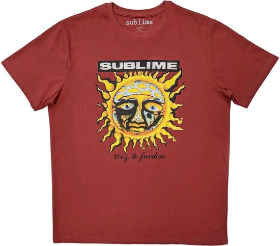 Sublime - GRN 40 Oz Heren T-shirt - 2XL - Rood