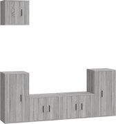 vidaXL-5-delige-Tv-meubelset-bewerkt-hout-grijs-sonoma-eikenkleurig
