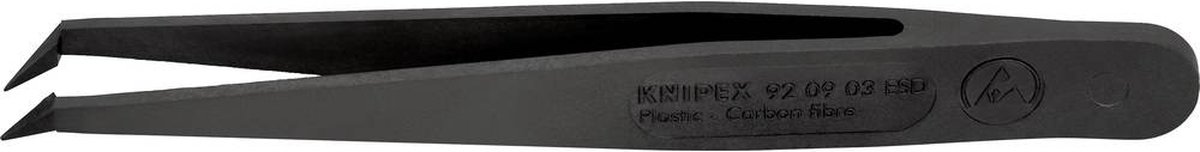 Goedkoopste Knipex 92 09 03 ESD Pincet ESD 1 stuks Spits, gebogen 45°, fijn 110 mm