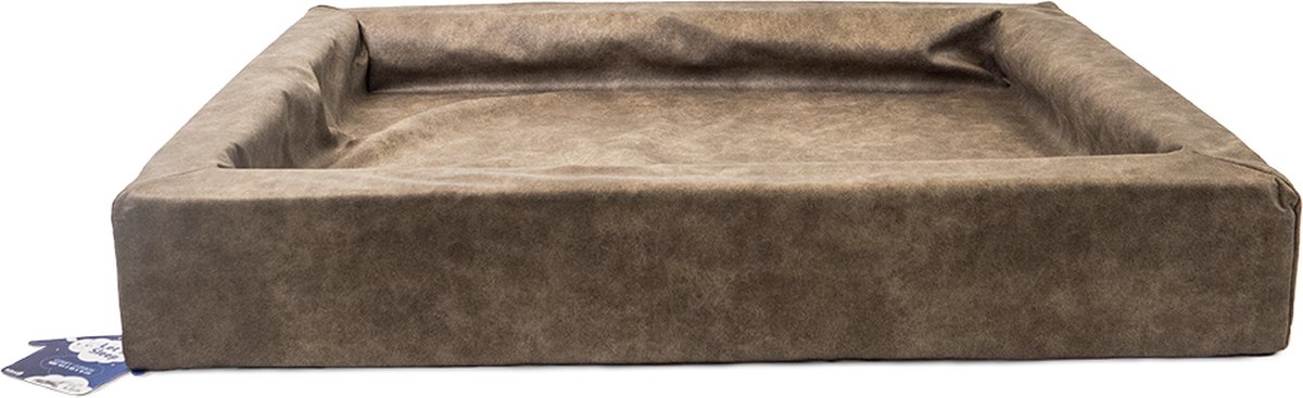 Let's Sleep Comfy Cushion - Hondenkussen - Hondenmand - Opstaande rand - Schuim - 100 x 85 x 15 cm - XL - Taupe