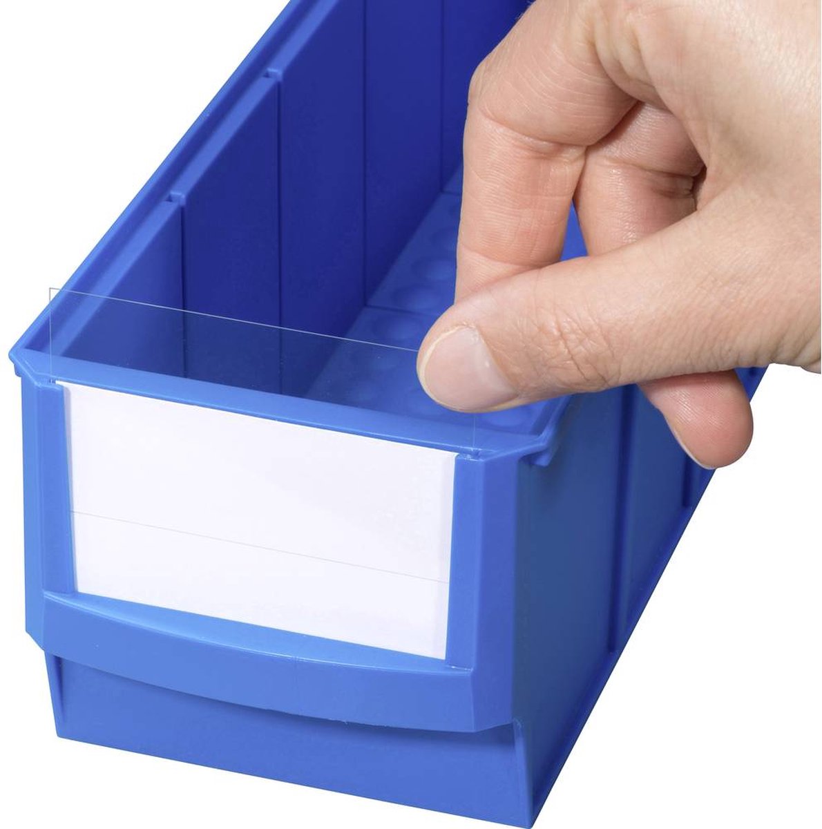 Allit 456596 Etiketten voor stapelbak ProfiPlus ShelfBox Label S Wit, Transparant 20 stuk(s)