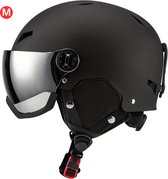 Xerolax Skihelm - Met Vizier - Ski Gadgets - Dames - Heren - Wintersport - Ski - Anti Fog - Zwart - Maat M