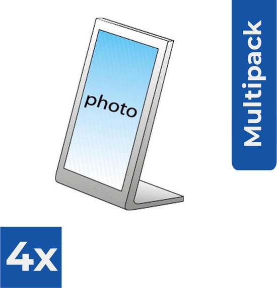 ZEP - Plexiglas Fotolijst Acrylic verticaal voor foto formaat 20x30 - 730182 - Fotolijst - Voordeelverpakking 4 stuks
