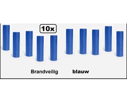 10x Papier rollen serpentines blauw - BRANDVEILIG - Carnaval festival optocht feest party serpentine