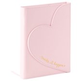 Eccolo Dayna Lee Love Journal & Notebook With Magnetic Heart Flap, 256 Acid-Free Ruled Pages (Light Pink - Make It Happen) - 13.97x17.78cm