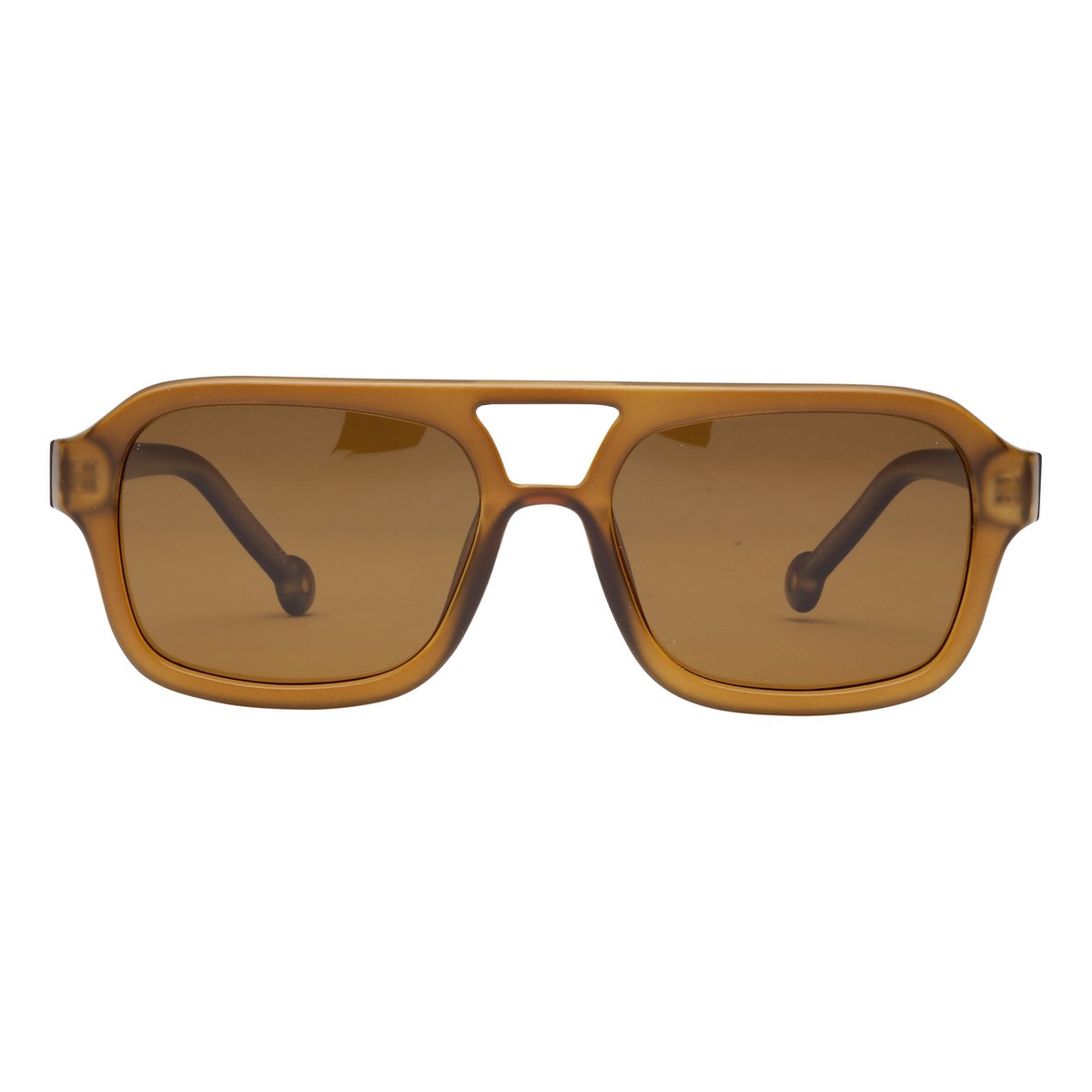 ™Monkeyglasses Alsace 07 Matt brown Sun - Zonnebril - 100% UV bescherming - Danish Design - 100% Upcycled