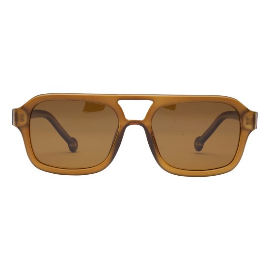 ™Monkeyglasses Alsace 07 Matt brown Sun - Zonnebril - 100% UV bescherming - Danish Design - 100% Upcycled