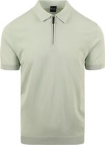 Suitable - Half Zip Polo Lichtgroen - Slim-fit - Heren Poloshirt Maat XXL