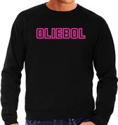 Bellatio Decorations Foute Kersttrui/sweater voor heren - oliebol - roze - oliebollen - nieuwjaar M