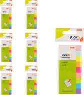 Bandes de marqueurs en papier Stick'n Index - Paquet de 6 - 50x12 mm - 2700 onglets d'index au total