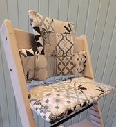Pebbeltje - ensemble de coussins de chaise haute / réducteur de siège pour Stokke Tripp Trapp - fait main - imprimé mosaïque