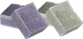 Ideas4seasons Amberblokjes/geurblokjes - jasmijn en lavendel - 6x stuks - huisparfum