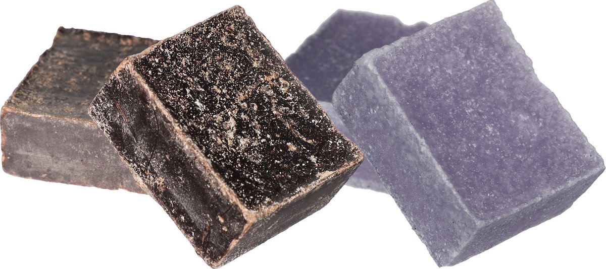Ideas4seasons Amberblokjes/geurblokjes - lavendel en musk - 6x stuks - huisparfum