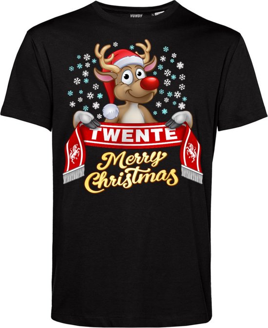 T-shirt Twente | Ugly Christmas Pull Femme Homme | cadeau de Noël | Supporter du FC Twente | Noir | taille 5XL