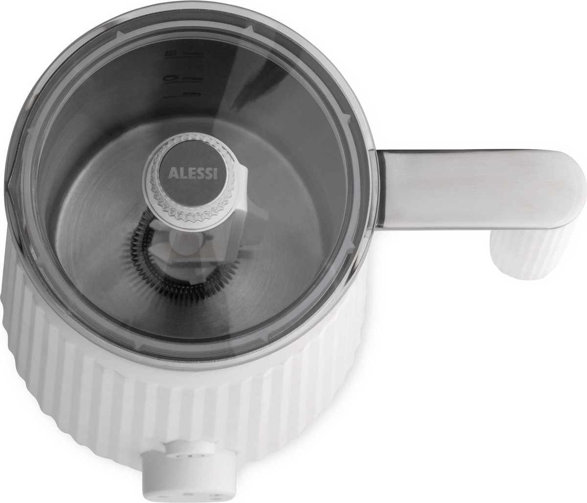 Alessi Plisse Melkopschuimer Wit