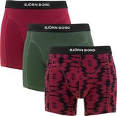 Björn Borg Cotton Stretch boxers - heren boxers normale lengte (3-pack) - multicolor - Maat: L