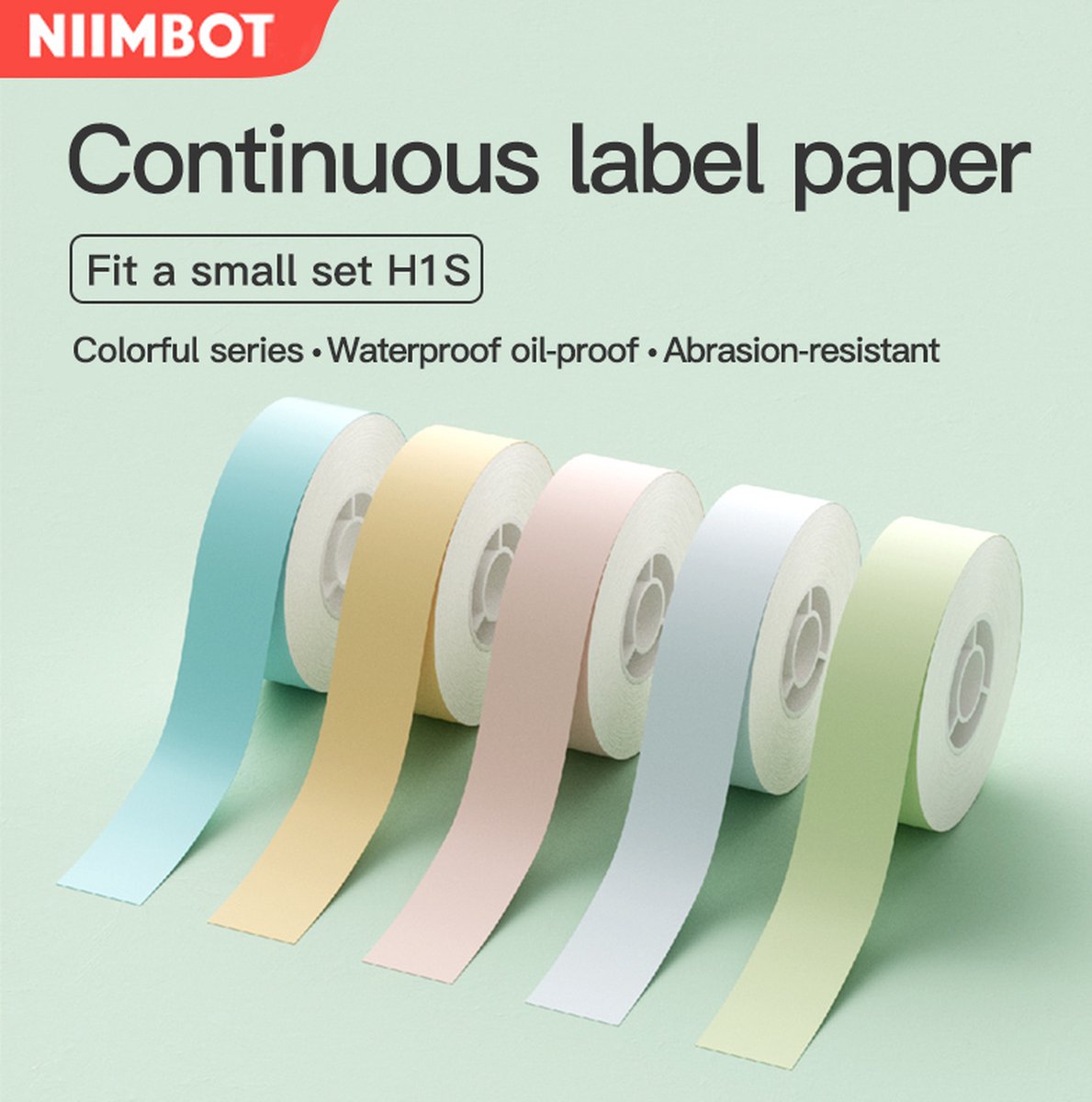 Niimbot - H1S Continious Labels/Etiketten - 15*800mm - Doorlopend Label - 1 Rol - Oranje